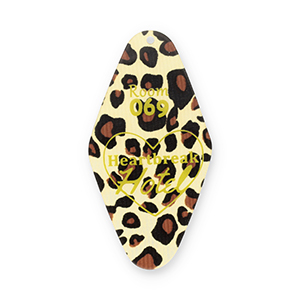 Statement-Anh&auml;nger Leopard "Heartbreak Hotel Room 069" Yellow-brown-black