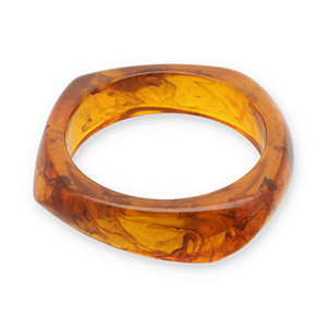 Resin-Armb&auml;nder Bangle Transparent amber brown