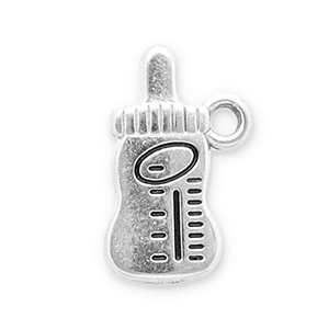 Stainless Steel - Rostfrei Stahl Anh&auml;nger Babyflasche Silver-black