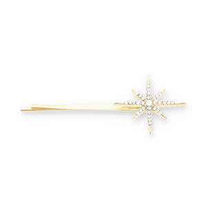 Haarschmuck Haarklammer Stern mit Strass Gold-transparent