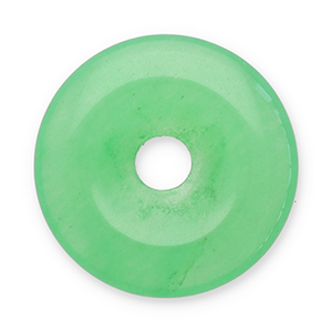 Naturstein Anh&auml;nger Achat Donut 16mm Green