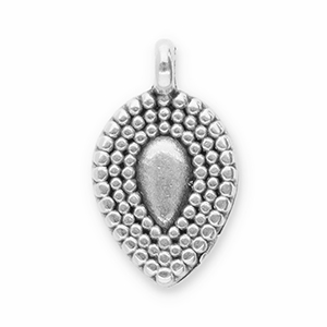 Metall Anh&auml;nger DQ Tropfenform Antik silber (Nickelfrei)