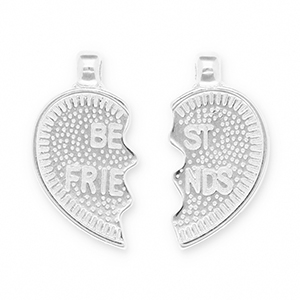 Metall Anh&auml;nger DQ "best friends" Antik silber (Nickelfrei)