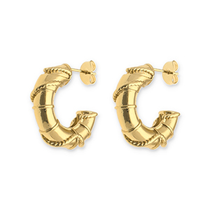 Ohrringe aus Stainless Steel - Rostfreiem Stahl Ohrstecker Gold