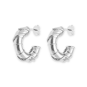 Ohrringe aus Stainless Steel - Rostfreiem Stahl Ohrstecker Silver