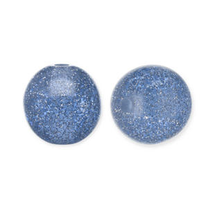 12 mm Acrylperlen mit Glitzer Montana blue-silver