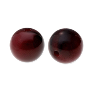 Resin Perlen 14mm Aubergine red