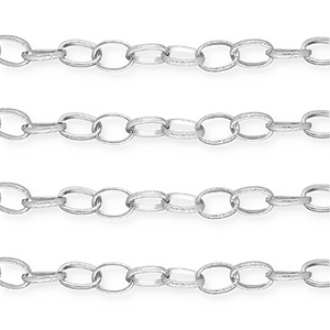 Aluminium Schmuckzubeh&ouml;r Gliederkette Ankerkette Silver