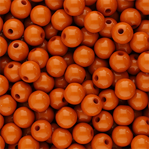 8 mm Acrylperlen Shiny Terracotta red