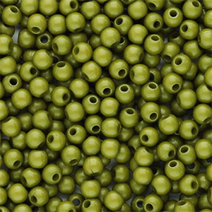 4 mm Acrylperlen Shiny Olive green