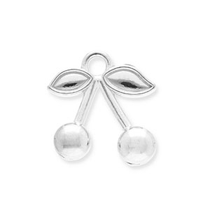 Stainless Steel - Rostfrei Stahl Anh&auml;nger Kirschen Silver