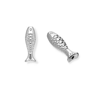 Stainless Steel - Rostfrei Stahl Perlen Fisch Silver