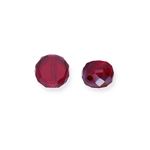 Glas Top Facett Perlen Burgundy red-AB coating