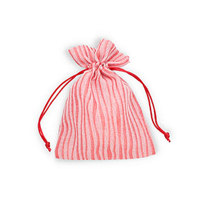 Schmuckbeutel mit Linien Red-white