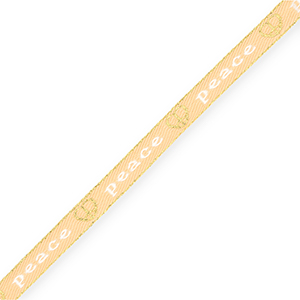BY31&reg; Schmuckband mit Text "Peace" Vanilla yellow-white-gold