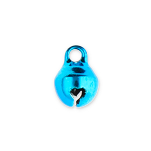 Metall Anh&auml;nger Gl&ouml;ckchen 6mm Blue