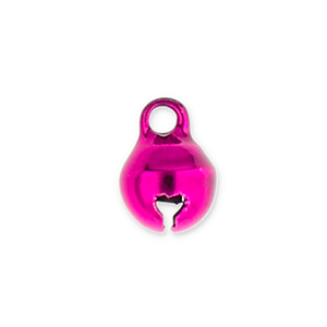 Metall Anh&auml;nger Gl&ouml;ckchen 6mm Fuchsia