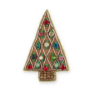 Broschen Weihnachtsbaum Light brown-multicolour