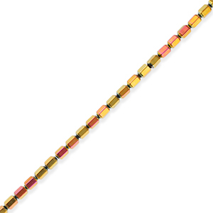 H&auml;matit Perlen Pink-yellow-AB coating