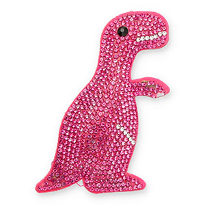 Statement hangers mit Strass Dino Dark pink-crystal-black