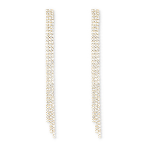 Eco-brass&reg; (nachaltiges Messing) Ohrringe / Ohrstecker mit Strass Gold-crystal