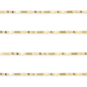 Stainless Steel - Rostfrei Stahl Schmuckzubeh&ouml;r Gliederkette Figarokette Gold