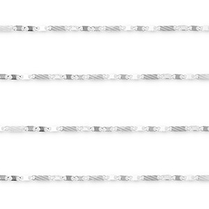 Stainless Steel - Rostfrei Stahl Schmuckzubeh&ouml;r Gliederkette Figarokette Silver