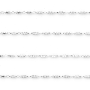 Stainless Steel - Rostfrei Stahl Schmuckzubeh&ouml;r Gliederkette Silver