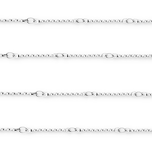 Stainless Steel - Rostfrei Stahl Schmuckzubeh&ouml;r Gliederkette L&auml;nglich Silver
