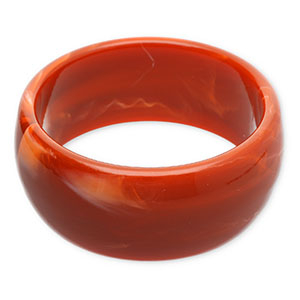 Resin-Armb&auml;nder Bangle Rust red-white