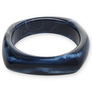 Resin-Armb&auml;nder Bangle Dark blue-white