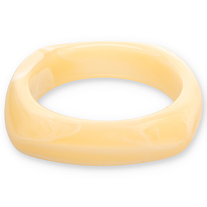 Resin-Armb&auml;nder Bangle Vanilla yellow-white