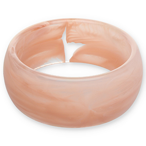 Resin-Armb&auml;nder Bangle Light pink-white