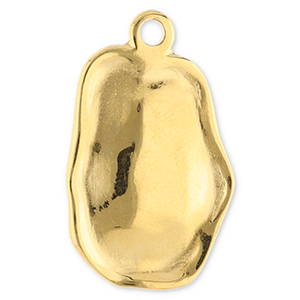 Stainless Steel - Rostfrei Stahl Anh&auml;nger Irregular Gold