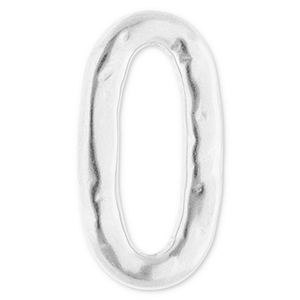 Stainless Steel - Rostfrei Stahl Schmuckzubeh&ouml;r Zwischenst&uuml;ck Oval Silver