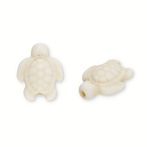 Perlen Keramik Schildkr&ouml;te Ivory beige