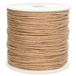 Wachskordel 1 mm Sand beige