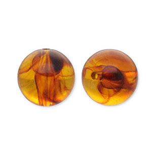 20 mm Acrylperlen Rund Orange brown