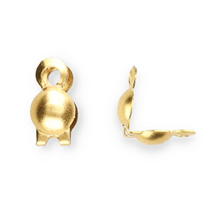 Stainless Steel - Rostfrei Stahl Schmuckzubeh&ouml;r Kalotten 3.2 mm Gold