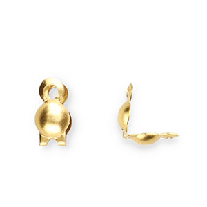 Stainless Steel - Rostfrei Stahl Schmuckzubeh&ouml;r Kalotten 2 mm Gold