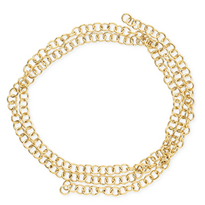 Stainless Steel - Rostfrei Stahl Schmuckzubeh&ouml;r Bindering Gold