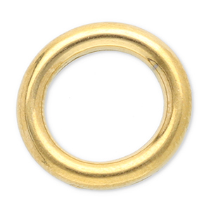 Stainless Steel - Rostfrei Stahl Schmuckzubeh&ouml;r Ring 12 mm Gold