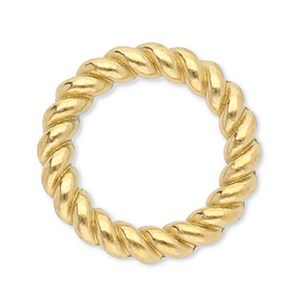 Stainless Steel - Rostfrei Stahl Schmuckzubeh&ouml;r Ring 8 mm Gold