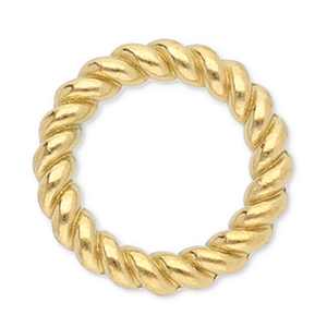 Stainless Steel - Rostfrei Stahl Schmuckzubeh&ouml;r Ring 10 mm Gold