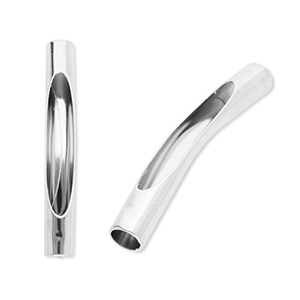 Stainless Steel - Rostfrei Stahl Perlen Tube Silver