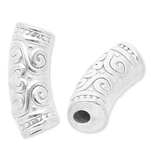 Stainless Steel - Rostfrei Stahl Perlen Tube Silver