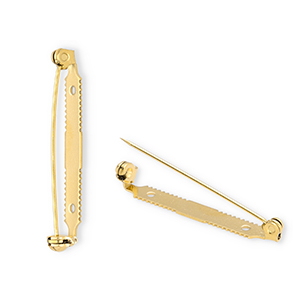 Stainless Steel - Rostfrei Stahl Schmuckzubeh&ouml;r Sicherheits-Broschennadel Gold