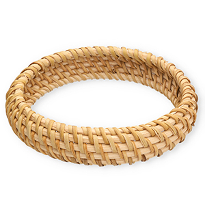 Rattan-Armb&auml;nder Bangle Natural beige