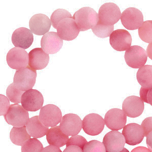 Naturstein Perlen Quarz 8mm matt Wineberry red