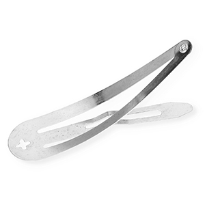 Metall Zubeh&ouml;r Haarspange mit &Ouml;se Silver